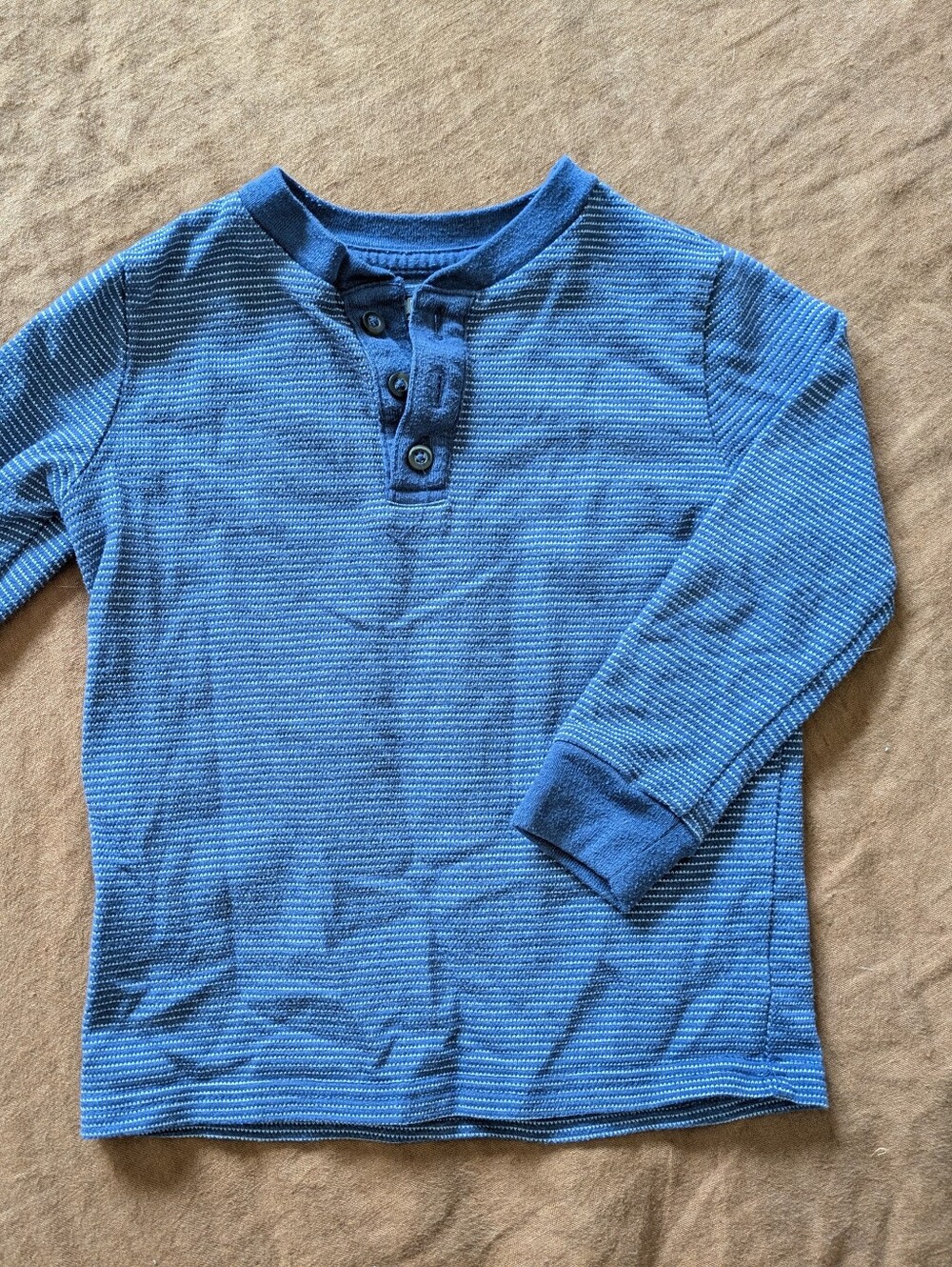 Garanimals Blue Striped Long-Sleeve Henley Tee